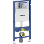 Bastidor Geberit Duofix para inodoro suspendido, 112 cm, con cisterna empotrada Sigma 12 cm, codo de desagüe de PVC